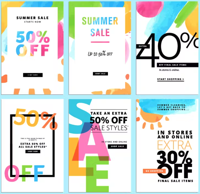 ABX graphic representing social media summer sale